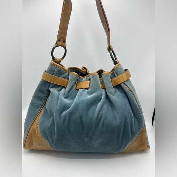 Kooba Blue Velvet Leather Trim Hobo-style shoulder bag - Picture 5 of 14
